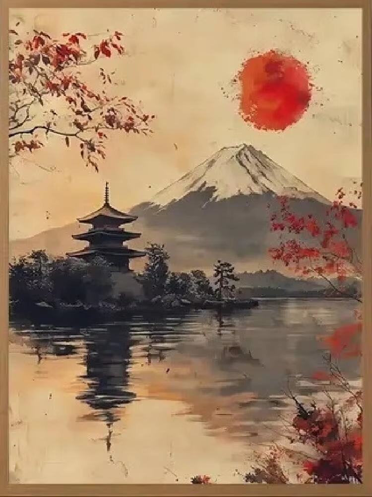 Japanese Lifestyle Movie - Dipinto a olio con numeri, stile