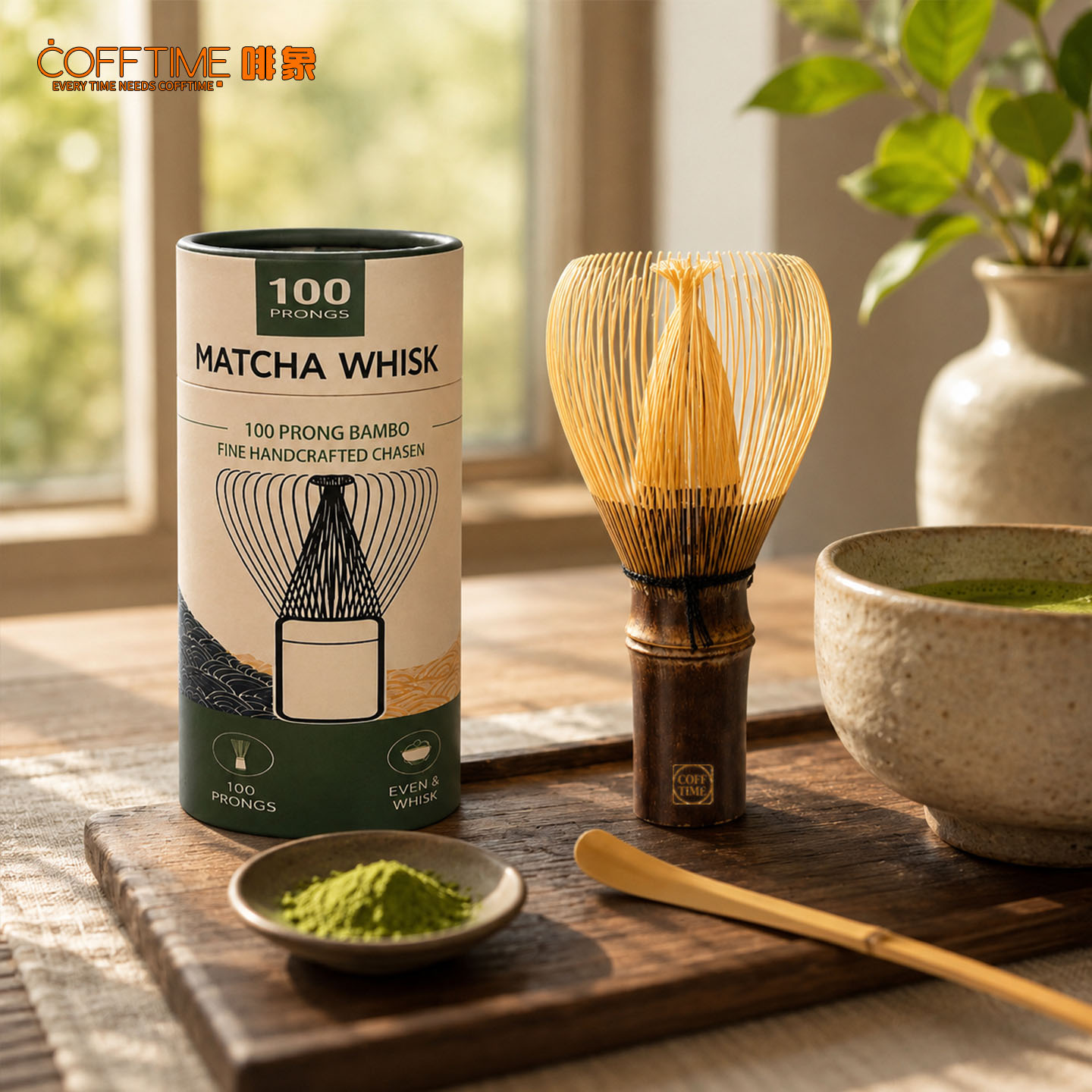 Bamboo Whisk Chasen - COFFTIME Frusta per Matcha a 100