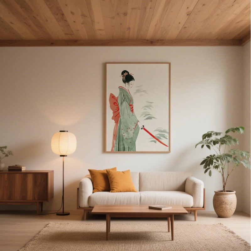 Monte Fuji & Crane Stampa da p - Japanese Lifestyle Home recensione e prezzo